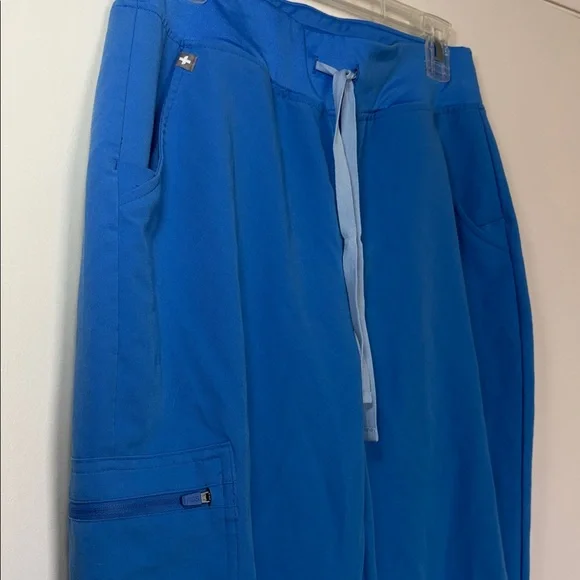 NEW Figs Technical Collection Zamora Jogger Blue Scrub Pants Size Medium Tall - Picture 5 of 7